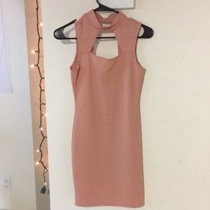 Blush Cocktail dress with cutouts
